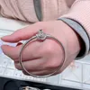 925 Sterling Silver Bangle Bracelet with Smiling Cat Clasp Fits European Jewelry Charm Bracelets1012280