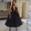2021 TULE ASO EBI Homecoming Prom Jurken Sweetheart Beaded Buttons Terug Cocktail Party Gowns Thee Lengte Vestidos de Novia