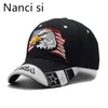 2019 Black Cap USA Flag Eagle Embroidery Baseball Cap Snapback Caps Casquette Hats Fitted Casual Gorras Dad Hats For Men Women Q0911