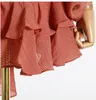 Women dresses High-end models Spring autumn ladies lantern sleeve fairy dress holiday travel party Urban sexy cascading ruffles design irregular beam-waist skirt