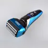 Kemei Rasoir électrique pour hommes Tondeuse à barbe rechargeable Rasoir professionnel Machine à raser les cheveux du corps Tête de rasoir à lame 3D 45G P0817