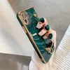 Love Heart Тканевый браслет Ручной держатель Чехлы для iphone 14 13 12 11 Pro Max Роскошные позолоченные чехлы с гальваническим покрытием 8 Plus 7 XR XS X