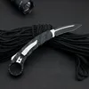 New High Quality Automatic Tactical Claw Knife D2 Black Oxide + Wire Drawing (Two-tone) Tanto Point Blade Zn-al alloy Handle Karambit With Nylon Sheath