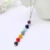 7 chakra edelsteen kralen hanger ketting vrouwen yoga reiki healing balancing maxi chakra kettingen bijoux femme sieraden