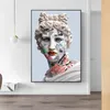 アポロ彫刻グラフィティストリートアートキャンバス絵画ポスターとプリント壁アート像の家の家の装飾