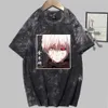 Unisex Tokyo Ghoul Short Sleeve O-neck Loose and Fit Print Tie Dye AnimeT-shirt Y0809