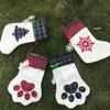 Natale orso zampa cane bosso calze camino decorazioni decorazioni regalo caramelle ciondolo animale domestico santa calzini snowflake xma decorazione albero decorazione festival