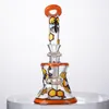 Hookahs glas bongs bi stil bägare bong med skål 9/7 tum 18,8 mm / 14,5 mm kvinnlig led 5 mm tjock gid15-16