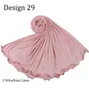 Muslim ladies shawls wraps shinning classic style solid colors women Knitted cotton abaya hijab scarf D29