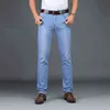 Jeans skinny hommes mode mâle affaires stretch denim pantalon décontracté bleu clair robe vintage pantalon printemps été pour hommes 211111