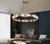 Koppar lyx ledd ljuskrona belysning postmodern matsal vardagsrum kreativ hängande lampa sovrum lobbyn designer g9 nya armaturer