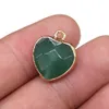 Narin Doğal Taş Charms Kalp Gül Kuvars Lapis Lazuli Turkuaz Opal Kolye DIY Bilezik Kolye Küpe Takı Yapımı Için 15x18mm