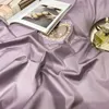1000TC egyptisk bomull Luxury Royal Solid Color Bedding Set Queen King Size Purple Brodery Quiltduvet Cover Bed Sheet Linen PI4608471