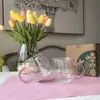 Taiwan mid new Starbucks Little Cat Bearista clear glass cup 250ml double Borosilicate glass Kitty coffee mug Free shipping