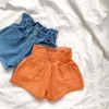 Menina verão crianças crianças moda quente jeans denim shorts três cores 210303