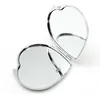 NEWDIY Specchi per trucco Ferro 2 Faccia Sublimazione Foglio di alluminio placcato in bianco Ragazza Regalo Cosmetico Specchio compatto Decorazione portatile EWF6580