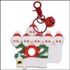 Decorations Festive Party Supplies Home & Gardenquarantine With Keychain Diy Name Blessings Snowman Family Christmas Tree Ornaments Decorati