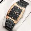 WWOOR Mens Square Orologi di lusso in acciaio inossidabile Business orologio da polso in oro Top Brand Sport Data impermeabile Reloj Hombre 210527