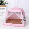 cat tent bed Pet products the general teepee closed cozy hammock with floors house pet small dog accessories 211006