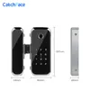 TTlock APP Fingerprint TMART LOCK WiFi remote control with IC card password for frameless glass door push or sliding door 201013260P