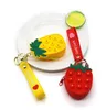 Bag Girls Push Bubbles Squeeze Toys Silicone Key Purse Shoulder Bags Strawberry Pineapple Ryggsäck till julklappar2644916