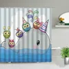 Kids Favorite Bathroom Decorative Shower Curtains Waterproof Polyester Fabric Bath Curtain Animal Cartoon Owl Printing Curtain 210609