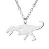 Tyrannosaurus Rex Brontosaurus Dinosaurussen Hanger Ketting Rvs Prehistorische Dierliefhebbers Sieraden Voor Vrouwen Mannen Vriend Geschenken