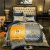 Juegos de cama de diseñador de invierno de lujo reina de terciopelo tamaño King funda nórdica sábana fundas de almohada diseñadores de moda de alta calidad conjunto de edredón