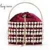 Handbag Mini Women Wedding Luxury Diamond Party Clutch Purse Evening Clutch Bag For Metal Hollow Out Cage Bucket ZD2086