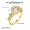 DreamCarnival Wedding Ring Light Gold Color ZIrcon Jewelry Anniversary Wife Gift Female Amazing Price SJ24580G 211217