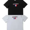 Vetements T-shirt Embroideredy French Flag Men Oversized Short Sleeve Original Care Label T-shirt X0726