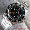 Wristwatches Brand 40mm Mechanical GMT Automatic Men's Watch Sapphire Glass Rotating Bezel Mingzhu 3804 Wristwatch Luminous Marks