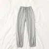 Mooirue Summer Autumn Women Harem Pants Cotton Purple Gray Kahkai Blue Sweat Pants Bottom 211008