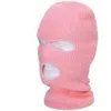 Women Men 3Hole Knitted Full Face Cover Ski Winter Warm Cycling Neon Solid Color Balaclava Mask Hat Halloween Party Cosplay Cap8149875