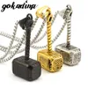 Pendant Necklaces GOKADIMA Christmas Gift Stainless Steel Hammer Necklace Jewelry Men Party Rock P0559426358