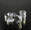 1000 pcs/lot 10g pots de crème en aluminium bouteille avec couvercle à vis, boîtes en aluminium de 10 ml, récipient de baume à lèvres en aluminium SN5881