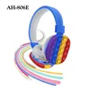 Dekompression kreativ silikon stereo headset leksak fidget trådlös hörlurar slips färgämne