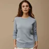 adohon frau winter 100% Kaschmir Pullover gestrickte Pullover Jumper warm weibliche O-Neck-Bluse blau langärmlige Kleidung 211103