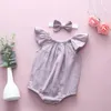 Ubrania dla dzieci Dziewczyny chłopcy Solidne Kolor Pajaciki Niemowlę Latające Rękaw Sumpsu 2021 Moda Lato Noworodek Wspinaczka