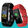 ID115 Plus braccialetto intelligente braccialetto schermo a colori fitness tracker contapassi orologio con cardiofrequenzimetro e monitor della pressione sanguigna (per Android)