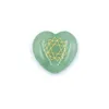 22mm Heart Love Symbole Symbole Chakra Set Reiki Naturel Stone Cristal Stones Polissage Roche Quartz Yoga Energie Bead Chakra Curiing Décoration