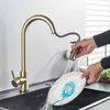 Champagne Bronze Guldsensor Kök Kranar Känslig Smart Touch Control Faucet Mixer Tap Touch Sensor Smart Kök Kranar 211108