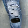Mäns jeans 20SS-explosionsmodeller Mikroelastisk tyg Europeisk och American Fashion Street-märke D2 Jeans Herrkvalitet Tvätta den senaste pickupdesignern Qanb