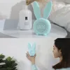 Cute Bunny Ear LED Digital Alarm Electronic USB Sound Control Rabbit Night Lamp Orologio da tavolo Decorazione domestica 210310