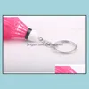 Key Rings Jewelry 55*40Mm Badminton Chain Pendant, Creative Mobile Phone Aessories Keychain Aessory Sports Gift Ship Drop Delivery 2021 Hlmb
