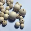 Loose Jewelryloose Natural Wood Color Round 20Mm 15Mm 12Mm 10Mm High Quality Lead- Wooden Beads Diy Jewelry Aessories Wholesale Drop Deliver