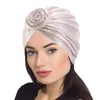 New Fashion Ladies Metallic Elastic Turban Vintage Shiny Hijab Head Wrap Beanie Hat Muslim Bandana Headwear Hårtillbehör