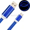 Fast Luminous Led Flowing Light Magnetic Phone Cables Type c USB-C Micro Usb Charging Cable For Samsung htc lg Android pc