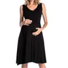 2021 Ny Fashion Maternity Dress Nursing Nightgown för amning Nightshirt Summer Modernity Dress Q0713