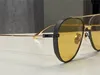 Subsystem Pilot Solglasögon för män Guldsvartgula linser Glasögon Sunnier Fashion Solglasögon Eglasetillbehör UV400 med Box208H